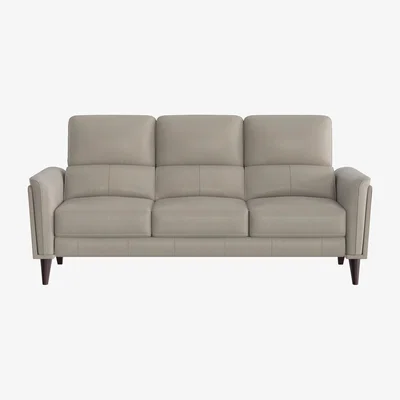 Furniture Village Compact Collection Klein 3 Seater NC Leather Sofa - Feather
