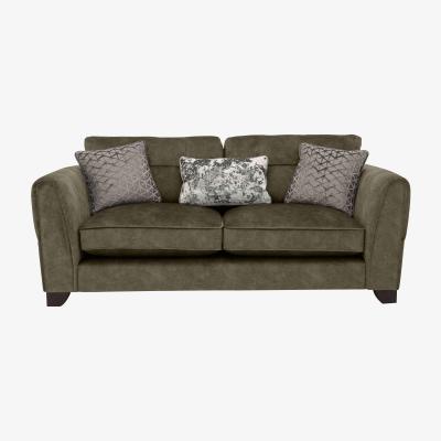 Furniture Village Ariana 3 Seater Fabric Classic Back Sofa - Sage