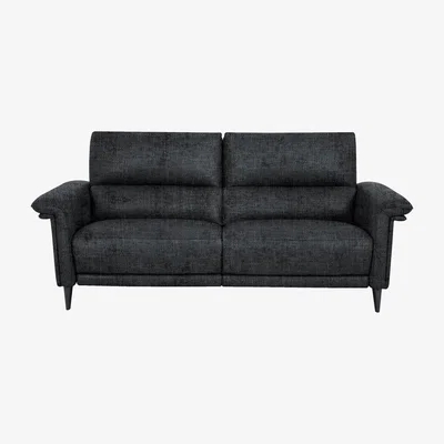 Furniture Village Domicil - Huxley 3 Seater Fabric Power Recliner Sofa with Telescopic Headrests - R460 Charcoal