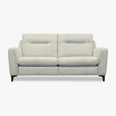 Furniture Village G Plan - Arlo 3 Seater Fabric Sofa - No Recliner - Waffle Smoke with Ebony Feet