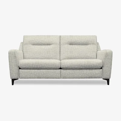 Furniture Village G Plan - Arlo 3 Seater Fabric Sofa - No Recliner - Waffle Smoke with Ebony Feet