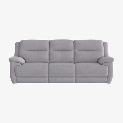 Furniture Village Touch 3 Seater Heavy Duty Fabric Power Recliner Sofa with USB Ports - Purple