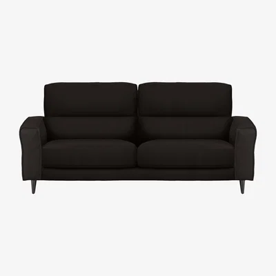 Furniture Village Axel 3 Seater BV Leather Sofa - Dark Chocolate