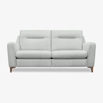 Furniture Village G Plan - Arlo 3 Seater Fabric Sofa - No Recliner - Swift Cygnet with Walnut Feet