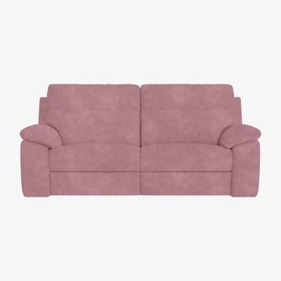 Furniture Village Nicoletti Italia - Pepino 3 Seater Fabric Sofa with Power Recliner - Selma Rosa