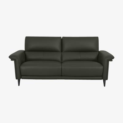 Furniture Village Domicil - Huxley 3 Seater Leather Sofa - NN Olive Green