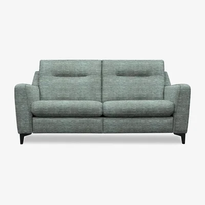 Furniture Village G Plan - Arlo 3 Seater Fabric Power Recliner Sofa - Waffle Marine with Ebony Feet