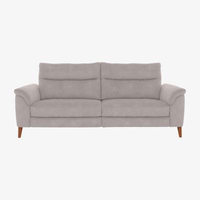 Furniture Village Morgan 3 Seater Fabric Power Recliner Sofa - Stone Dexter