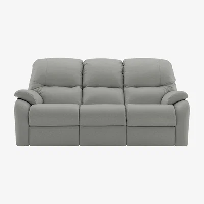 Furniture Village G Plan - Mistral 3 Seater Leather Manual Recliner Sofa - Texas Charcoal