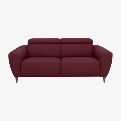 Furniture Village Nicoletti Italia - Milano 2.5 Seater Leather Sofa - Dali Bordeaux