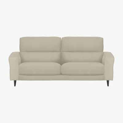 Furniture Village Axel 3 Seater BV Leather Sofa - Dapple Grey