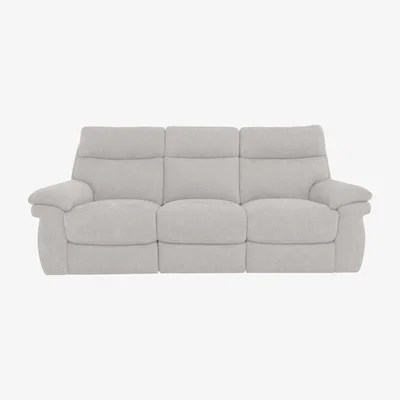 Furniture Village Comfort Story - Serene 3 Seater Fabric Power Recliner Sofa - R23 Silver Grey