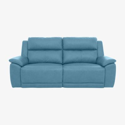 Furniture Village Utah 3 Seater Leather Sofa - Blue
