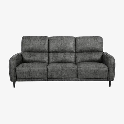 Furniture Village Domicil - Logan 3 Seater Fabric Power Recliner Sofa - Gunmetal