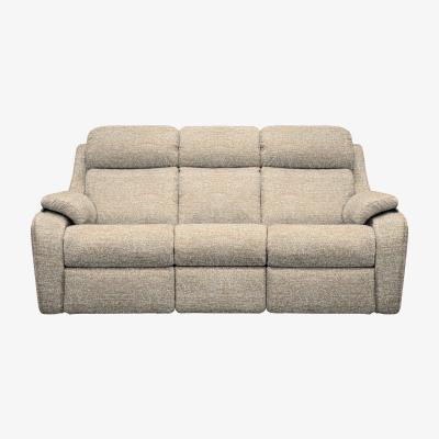 Furniture Village G Plan - Kingsbury 3 Seater Fabric Power Battery Recliner Sofa with Headrests - Kampala Beige
