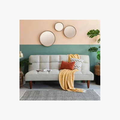 Furniture123 Gallery Oslo Upholstered Sofabed in Grey Fabric
