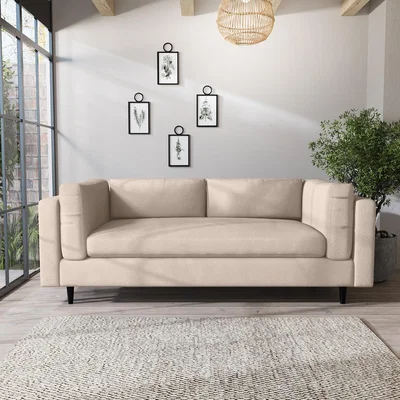 Furniture123 Beige Woven 3 Seater Sofa - Frankie