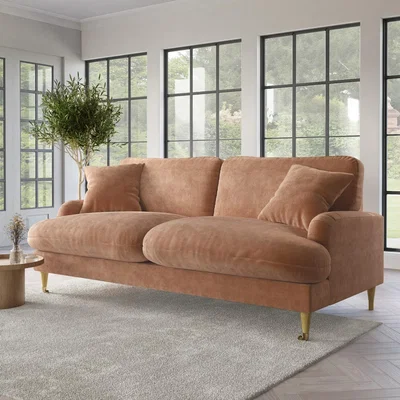 Furniture123 Rose Fabric 3 Seater Sofa - Payton Premium