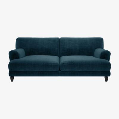 Habitat Habitat Askem 3 Seater Velvet Sofa - Ink Blue