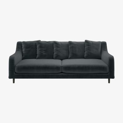 Habitat Habitat Swift 3 Seater Velvet Sofa - Dark Grey