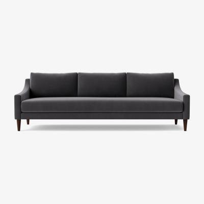 Habitat Swoon Turin Velvet 3 Seater Sofa - Granite Grey