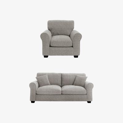 Habitat Habitat Lisbon Fabric Chair & 3 Seater Sofa - Grey