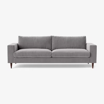 Habitat Swoon Evesham Velvet 3 Seater Sofa - Silver Grey