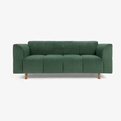 Habitat Habitat Harper Velvet 3 Seater Sofa - Teal