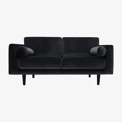 Habitat Habitat Jackson 3 Seater Velvet Sofa - Black