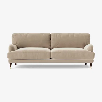 Habitat Swoon Charlbury Velvet 3 Seater Sofa - Taupe