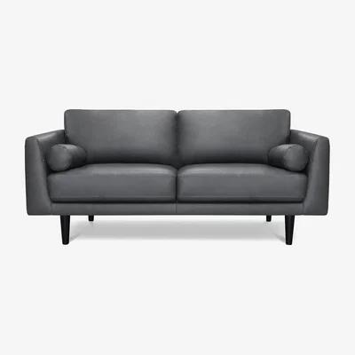 Habitat Habitat Jackson 3 Seater Leather Sofa - Grey