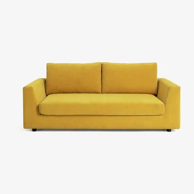 Habitat Habitat Brixley 3 Seater Fabric Sofa - Yellow