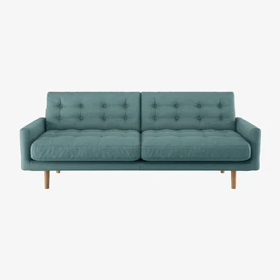 Habitat Habitat Fenner 3 Seater Fabric Sofa - Teal