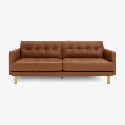 Habitat Habitat Newell Leather 3 Seater Sofa - Tan