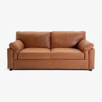 Habitat Habitat Florence Leather 3 Seater Sofa - Tan