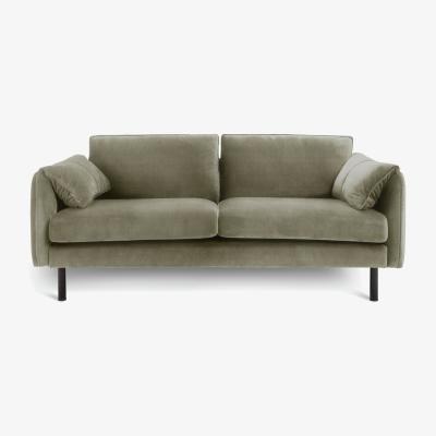 Habitat Habitat Bexley Velvet 3 Seater Sofa in a Box - Olive