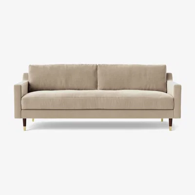 Habitat Swoon Rieti Velvet 3 Seater Sofa - Taupe