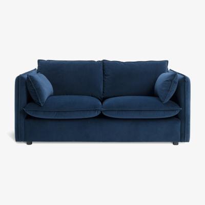 Habitat Habitat Willow Velvet 3 Seater Sofa - Navy