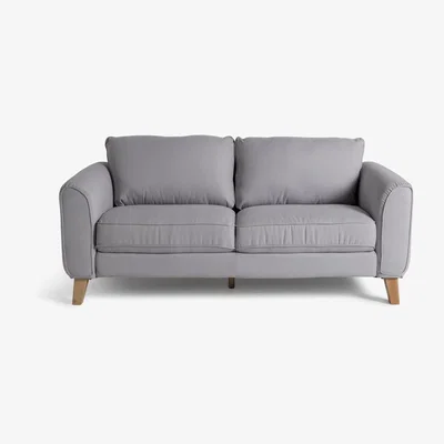 Habitat Habitat Cooper 3 Seater Fabric Sofa - Light Grey