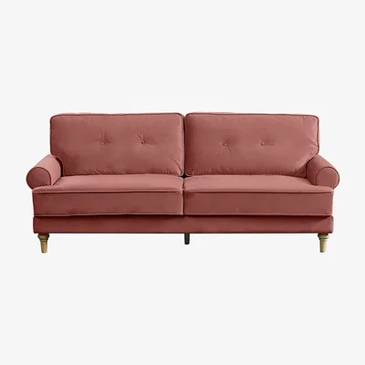 Habitat Habitat Vienna 3 Seater Velvet Sofa - Rose