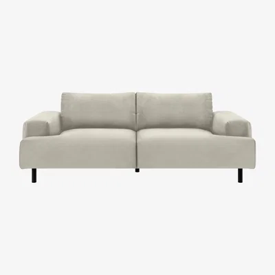 Habitat Habitat Julien 3 Seater Velvet Sofa - Natural