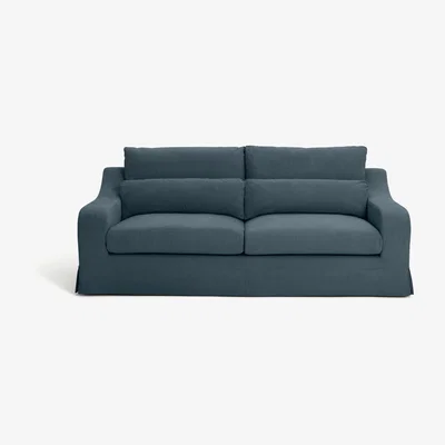 Habitat Habitat Odin 3 Seater Fabric Sofa - Indigo Blue