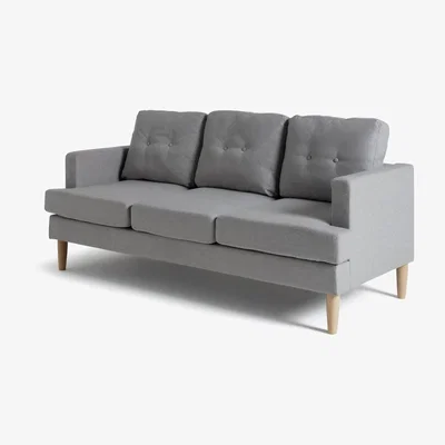 Habitat Habitat Joshua 3 Seater Fabric Sofa - Light Grey