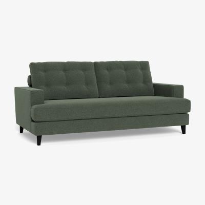 Heal's Heal's Mistral 3 Seater Sofa Smart Velvet Sea foam Black Utopia - Heal's UK Furniture