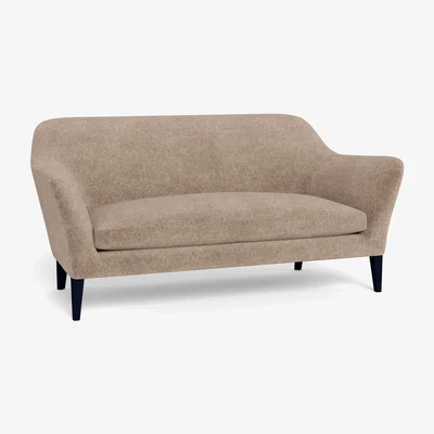 Heal's Heal's Wallis 3 Seater Sofa Boucle Velvet Rocky Black Feet