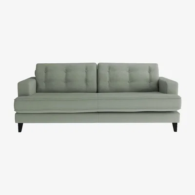 Heal's Heal's Mistral 3 Seater Sofa In Linen Rosemary With Black - Heal's UK Furniture