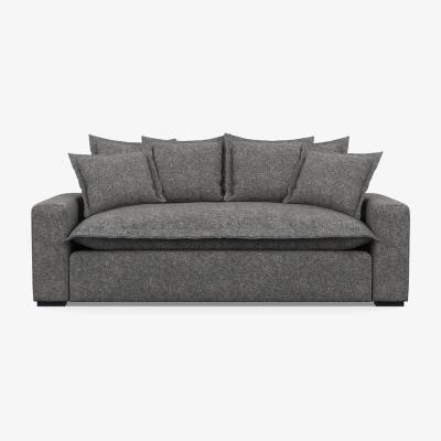 Heal's Heal's Brompton 3 Seater Sofa Melton Wool Shale Black - Heal's UK Furniture