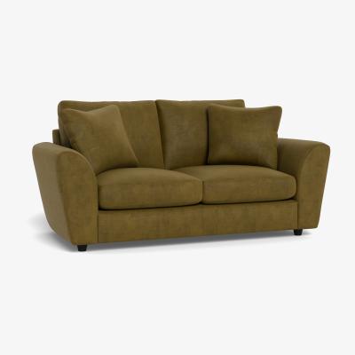 Heal's Heal's Snooze 3 Seater Sofa Smart Luxe Velvet Peridot Black Feet