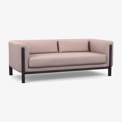Heal's Heal's Massimo 3 Seater Sofa Siena Cotton Dusky Pink Walnut Feet - Heal's UK Furniture