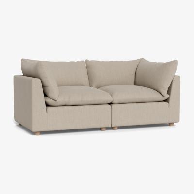 Heal's Heal's Astrid 3 Seater Sofa Broad Weave Putty Walnut Stained Beech Feet